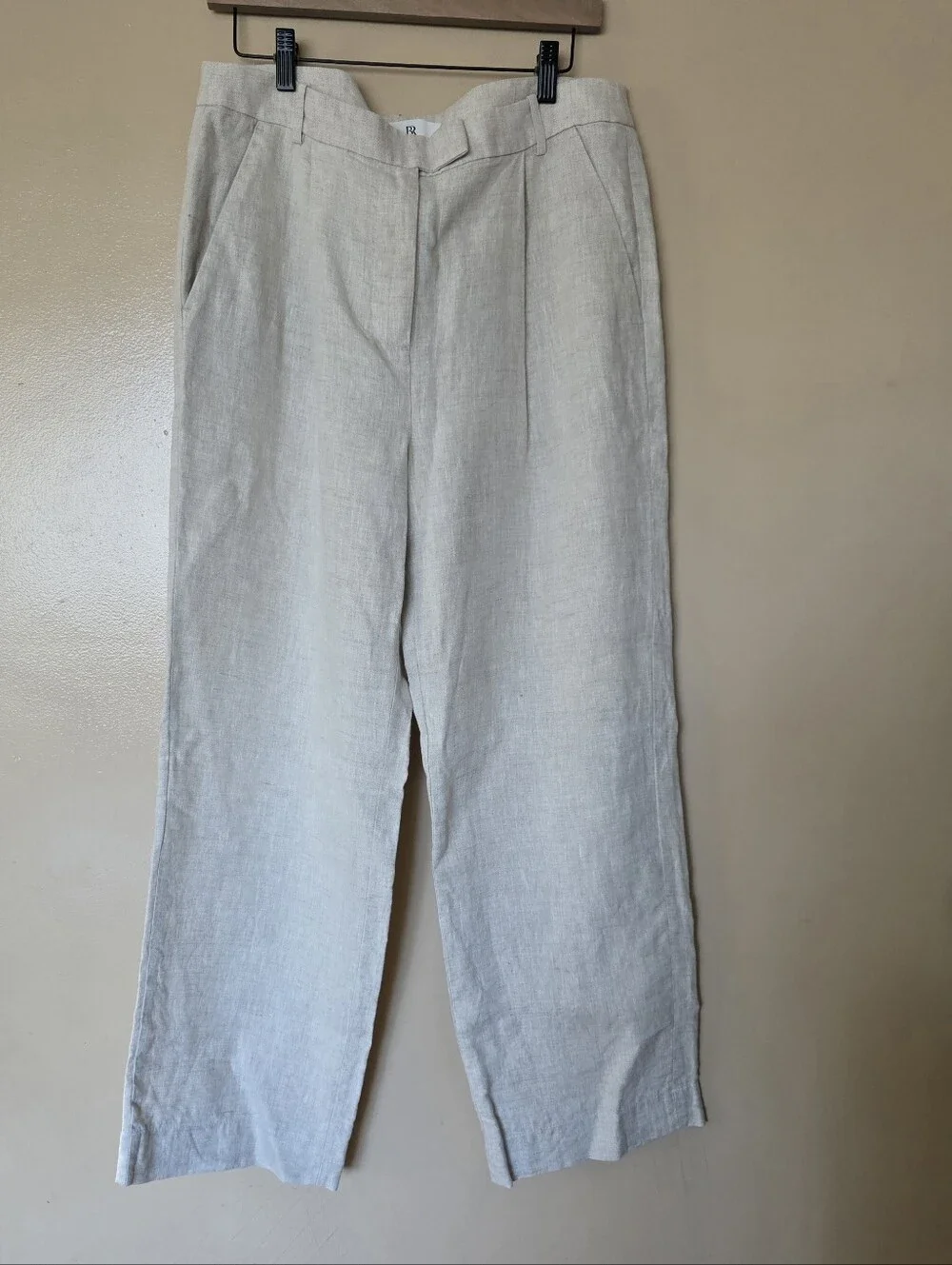 Banana Republic HighRise Relaxed Straight Linen 12 Pants Quiet Luxury EuroSummer